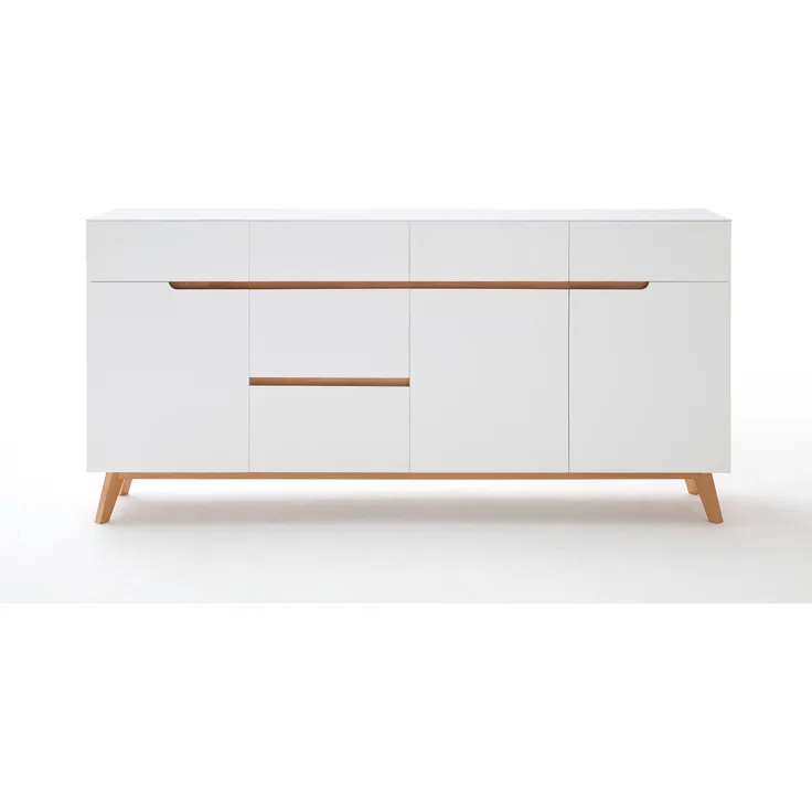Cervo Sideboard III - Weiß matt Asteiche