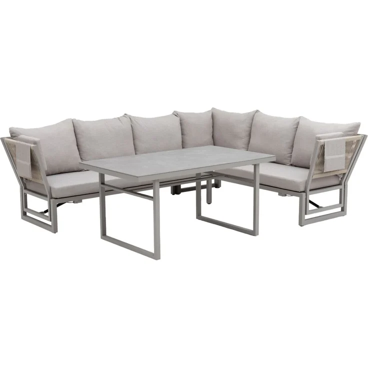 Gardissimo Alu Garten 3-in-1 Ecklounge "San Luca", hell – Bild 1