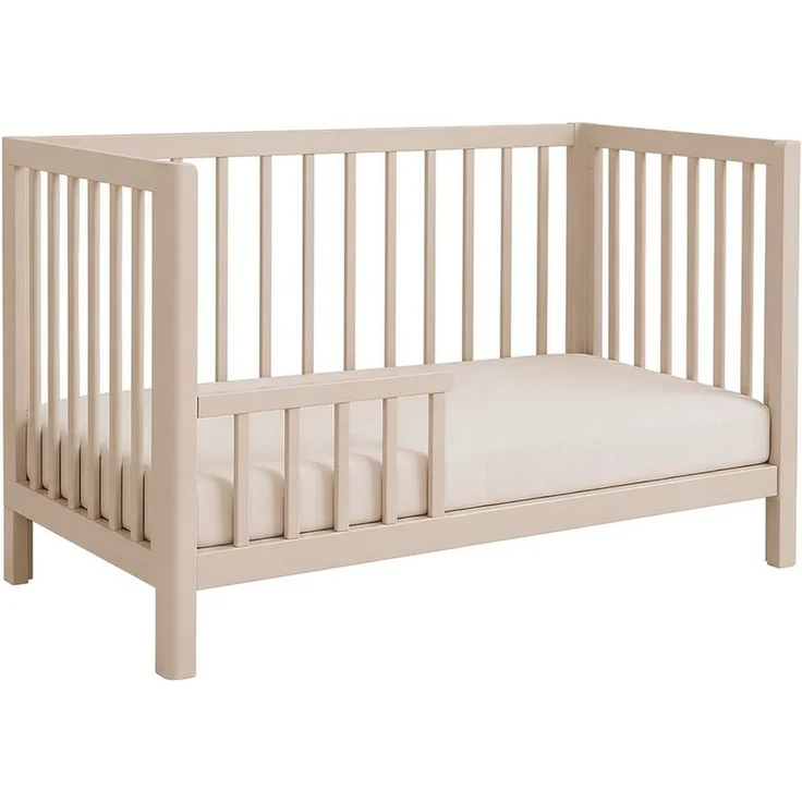 Baby-Delux Babybett Lio Schutzgitter umbaubar, Kinderbett Gittebett 60x120 Barriere Matratze – Bild 4