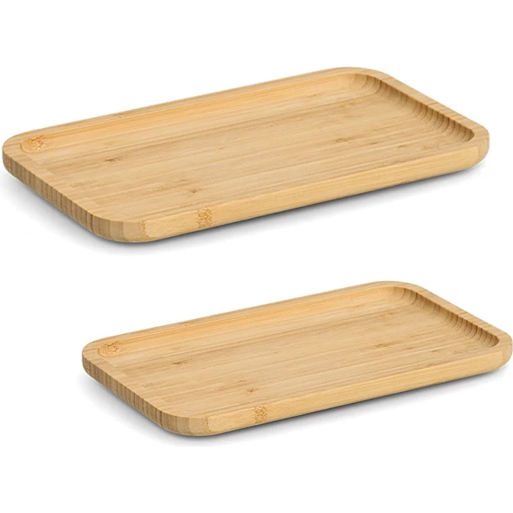 ZELLER 25657 Serviertablett aus Bambus, ca. 33 x 24 x 1,5 cm – Bild 3