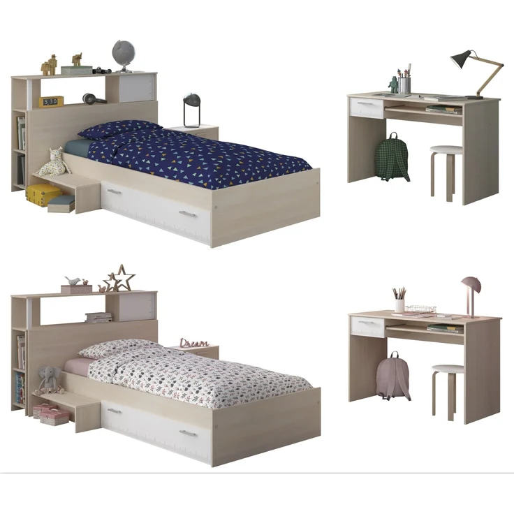Jugendzimmer-Set >Charly 11< in Akazie / Weiss – Bild 3