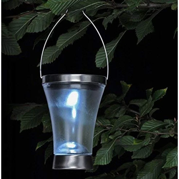 Spetebo LED Solarleuchte Solar Laterne 48 cm - 2er Set - Solarlampe, 2, LED, kaltweiß, Solarlampe im 2er Set zum hinstellen oder hängen – Bild 2
