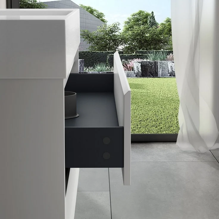 doporro Badmöbel-Set Badezimmermöbel Badezimmer Waschbecken Waschtisch Deep – Bild 3