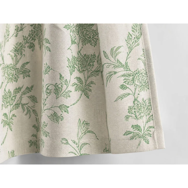 Wasserdichter Duschvorhang mit Blumenmuster für Badezimmer Grün-Beige, 240x180 cm – Bild 3