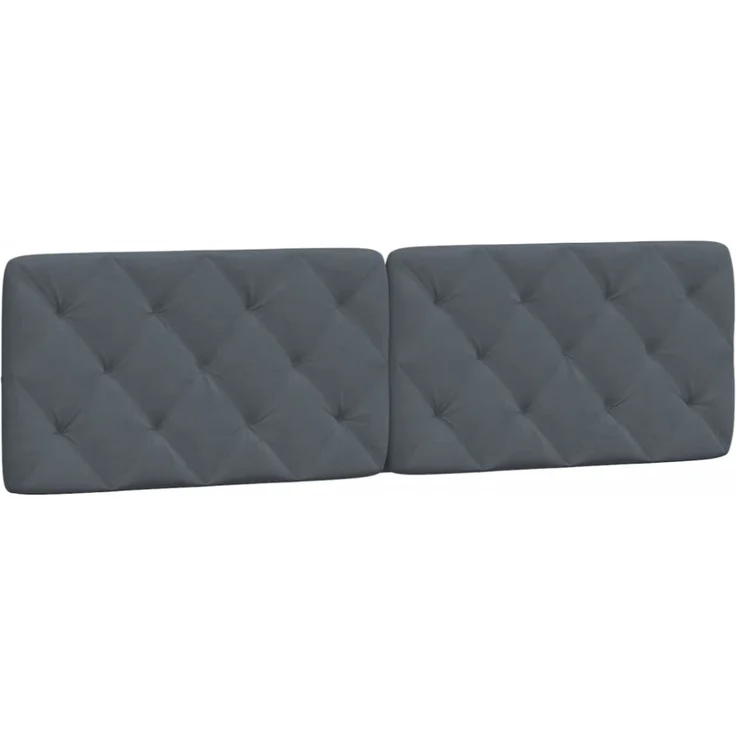 vidaXL Kopfteil-Kissen Dunkelgrau 180 cm Samt 374740 – Bild 2