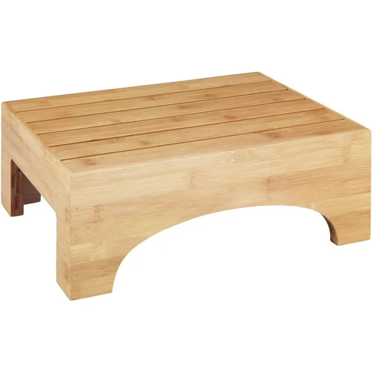 WENKO BAMBUSA Tritthocker, Braun, aus Bambus