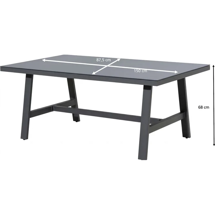 Primaster 'Girona' Gartenmöbel-Set für 8 Personen, Aluminiumgestell / Polyester grau – Bild 4