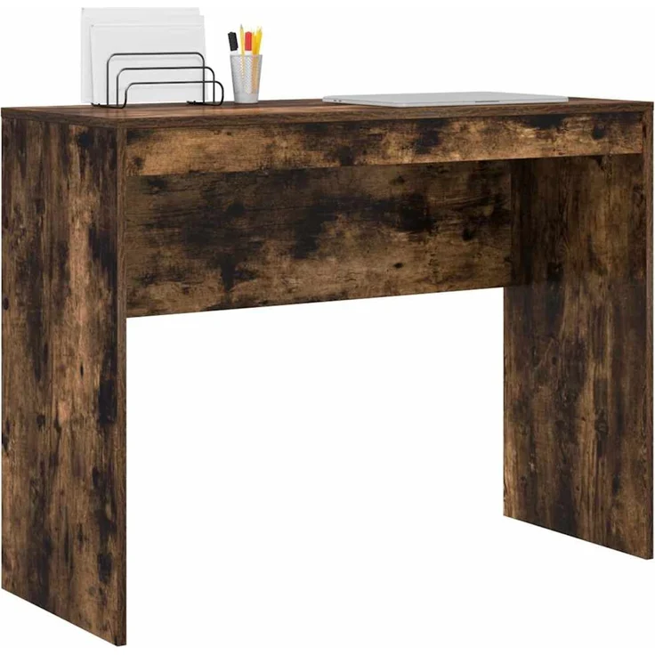 vidaXL Schreibtisch Geräucherte Eiche 100 x 40 x 76 cm 869406 – Bild 2