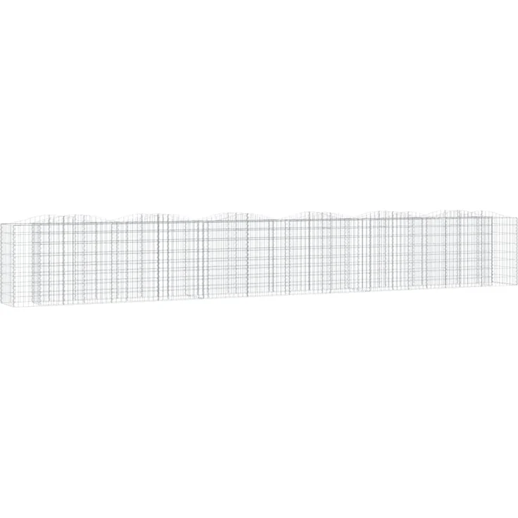 vidaXL Gabionen-Hochbeet mit Hochbogen 600x50x100 cm Verzinktes Eisen 153548 – Bild 1