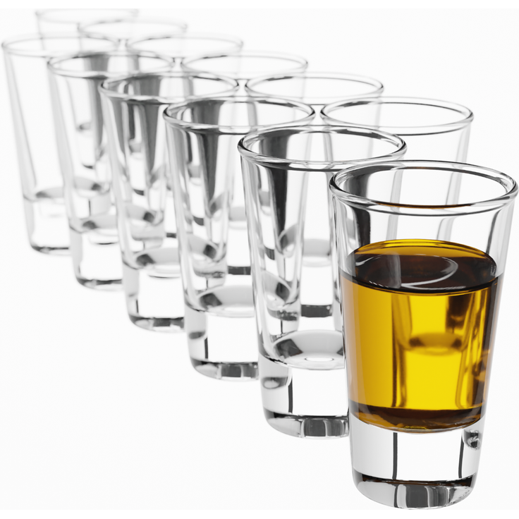 KADAX Gläser für Wodka- und Likör-Shots Gläserset 28 ml 12-tlg