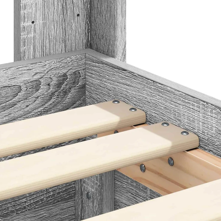 vidaXL Bettgestell mit Stauraum und Kopfteil Sonoma-Grau 90 x 190 cm 3413988 – Bild 10