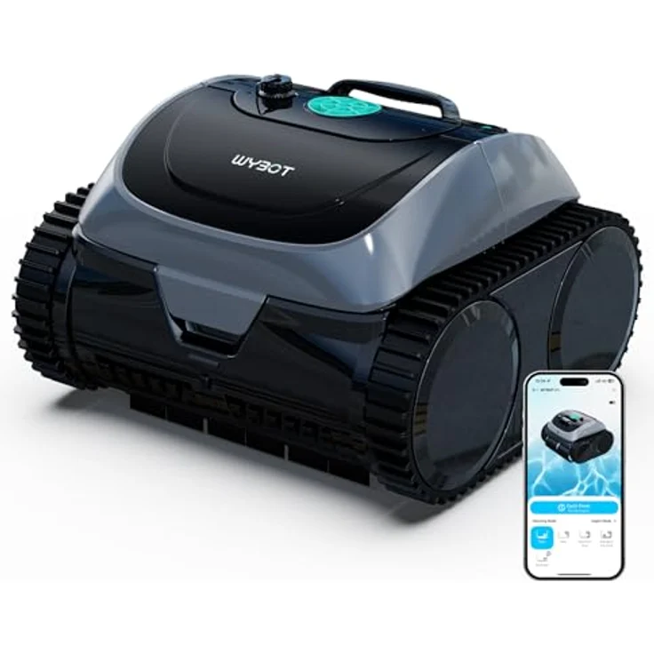 WYBOT C1 Poolroboter, Akku mit 155 Min Laufzeit, 5 Reinigungsmodi, für Wand und Boden bis 155 m², automatisierte Navigation – Bild 1