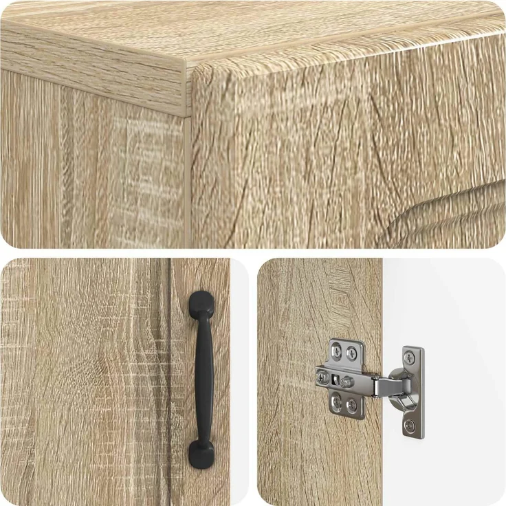vidaXL Badezimmerschrank mit offenem Regal UTRECHT Sonoma-Eiche 897697 – Bild 6