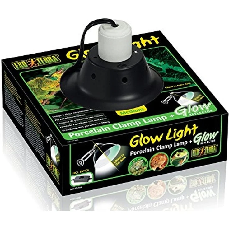 Exo Terra Glow Light, Porzellan-Klemmlampe und Leuchtreflektor, fuer Lampen bis 200W, Durchmesser 25cm – Bild 2