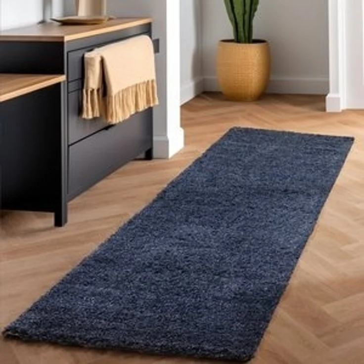 SIMPEX24 Teppich Unicolor - Einfarbig, Rund, Höhe: 30 mm, Einfarbig Shaggy Teppich Wohnzimmer Langflor Versch. Farben und Größen – Bild 6