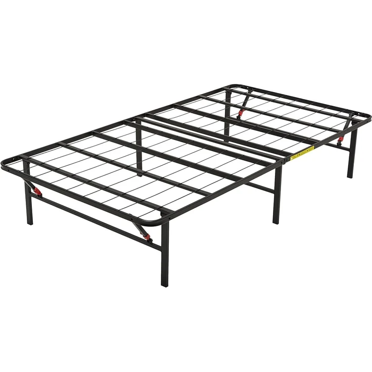 Amazon Basics Klappbares Plattform-Bettgestell, kein Werkzeug für Montage erforderlich, Unterbettaufbewahrung, 90x190 cm