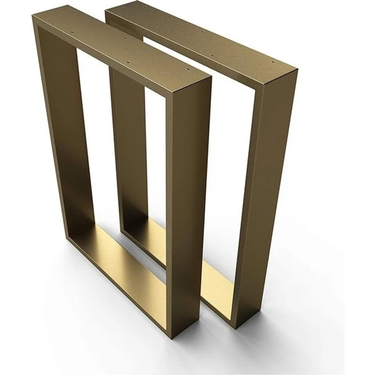 sossai® Tischgestell XXL Stahl Tischkufen 50-70cm x 72cm in Gold (2-St), Rahmen: 100mm Breit – Bild 4