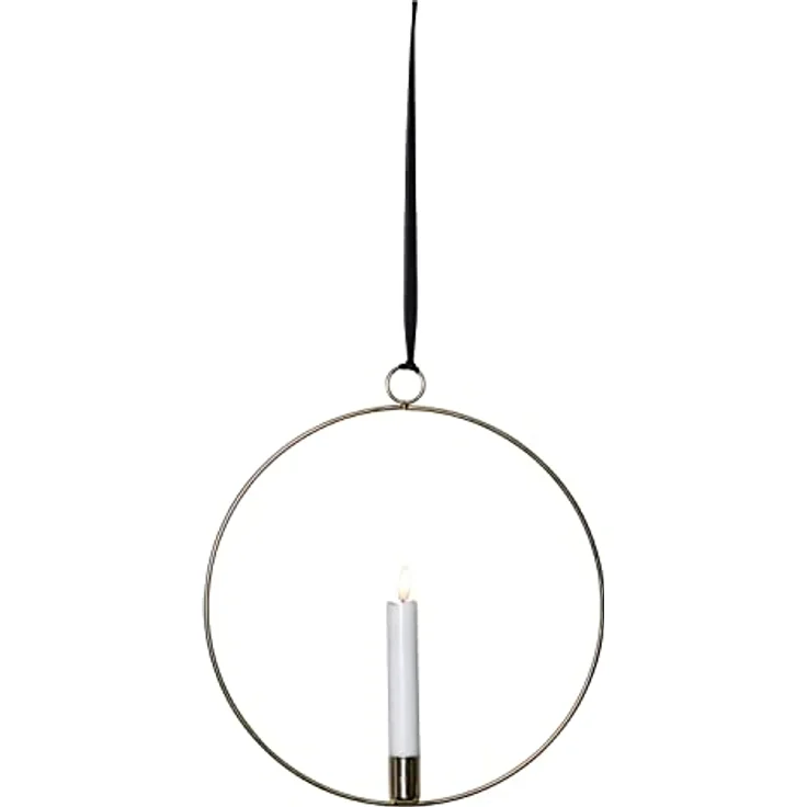 MARELIDA Hängeleuchte Dekoring mit LED Kerze Flamme mit Aufhänger 28,5cm Timer Batterie, LED Classic, warmweiß (2100K bis 3000K) – Bild 3