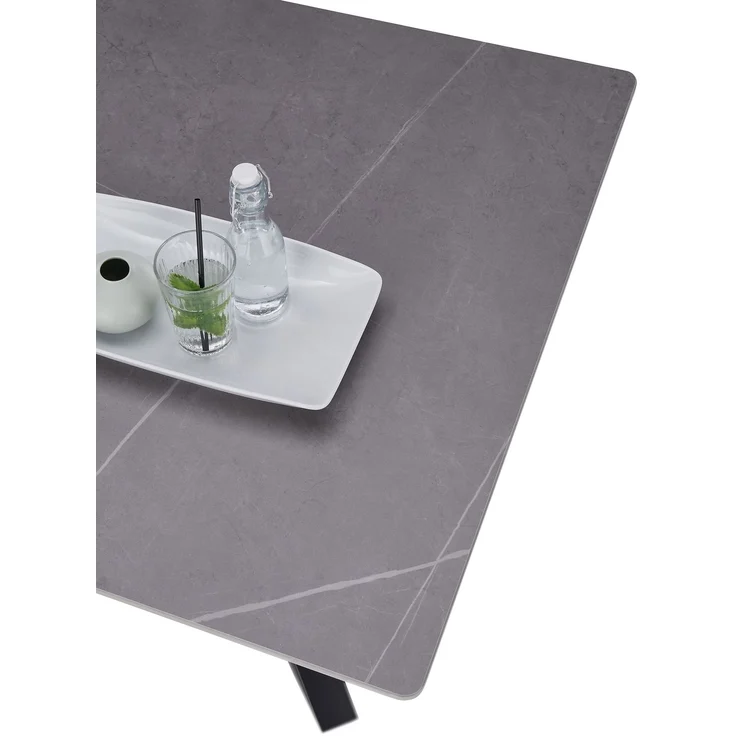 Couchtisch >Janin< in grau, schwarz, Keramik, Metall - 55x55x55cm (BxHxT) – Bild 6
