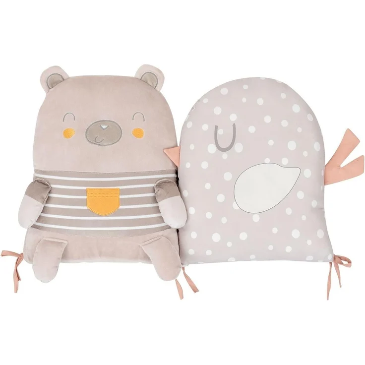 Kikkaboo Babykissen-Set 5-tlg. Plüsch Jersey Einzelkissen Maße 35 x 30 x 7 cm beige – Bild 3