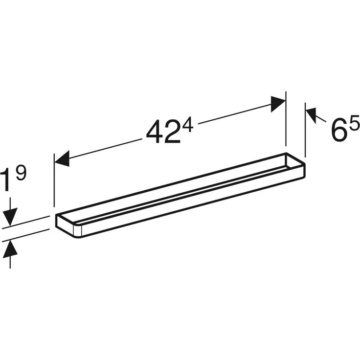 Geberit iCon Handtuchhalter, für Badezimmermöbel, 42mm, 502.328, Farbe: weiß / pulverbeschichtet matt - 502.328.01.3 – Bild 5