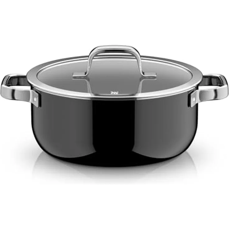WMF Bratentopf Fusiontec Mineral Pro, Edelstahl, Glas (1-tlg), kratzfeste Oberfläche, wärmereduzierende Hohlgriffe, Made in Germany