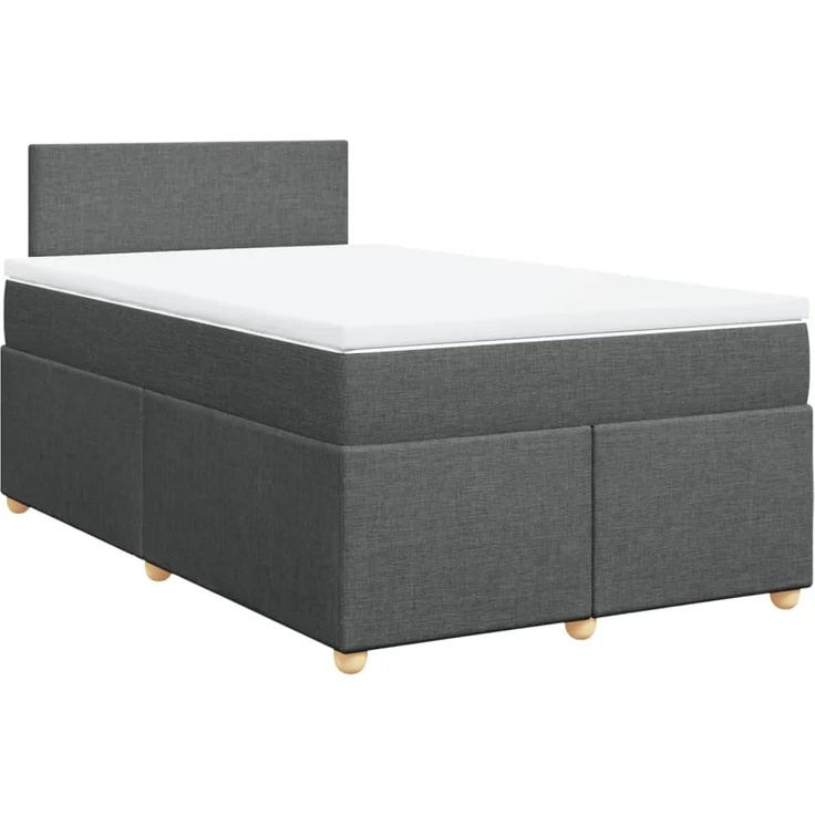 vidaXL Boxspringbett mit Matratze Dunkelgrau 120x190 cm Stoff 3288913 – Bild 3