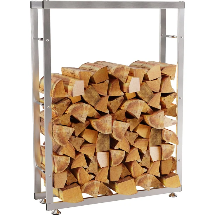 CLP Kaminholzständer Keri V2 Edelstahl,edelstahl 25x80x150 cm – Bild 1