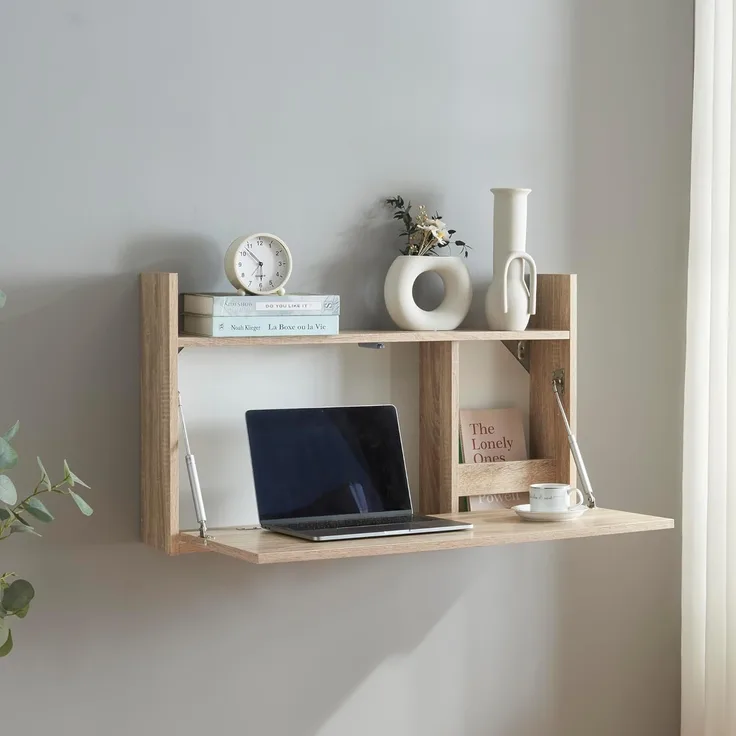 Klappschreibtisch Rautalampi 83x48x15 cm Weiß/Eicheoptik [en. casa]