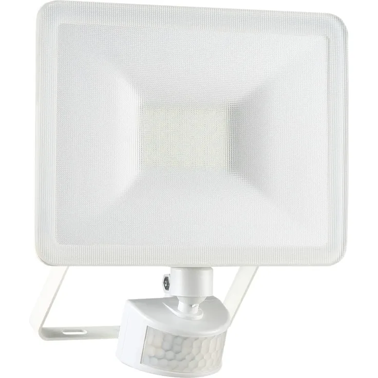 LED Flutlichtstrahler mit Bewegungsmelder Weiß, 20 Watt, IP54