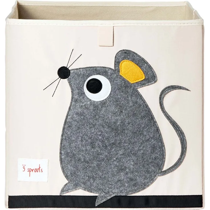 3 Sprouts Aufbewahrungsbox Maus beige