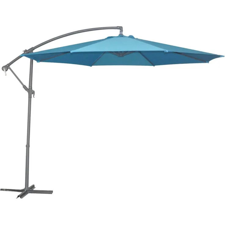 TrendLine Ampelschirm petrol Ø 300 cm mit Kurbel Sonnenschirm Gartenschirm