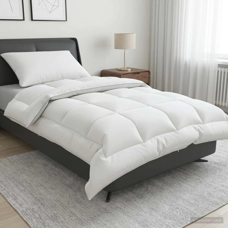 vidaXL Bettdecke und Kissen Set 2 stk. 135x200 cm 4 Jahreszeiten Wolle 3440918 – Bild 1