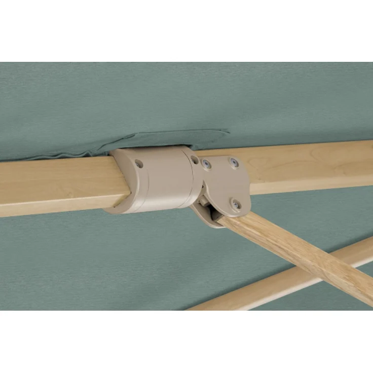 Schneider Schirme Ampelschirm, Rhodos Twist Loft, Grün / Holz, 3x3 m – Bild 6