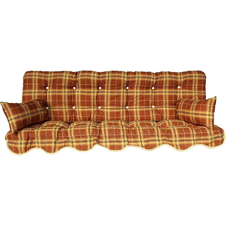 Kühnemuth Auflagekissen Auflagen Set für Hollywoodschaukeln Sitzkissen 180x50 cm Design 148 – Bild 1