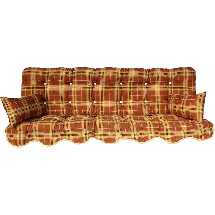 Kühnemuth Auflagekissen Auflagen Set für Hollywoodschaukeln Sitzkissen 180x50 cm Design 148