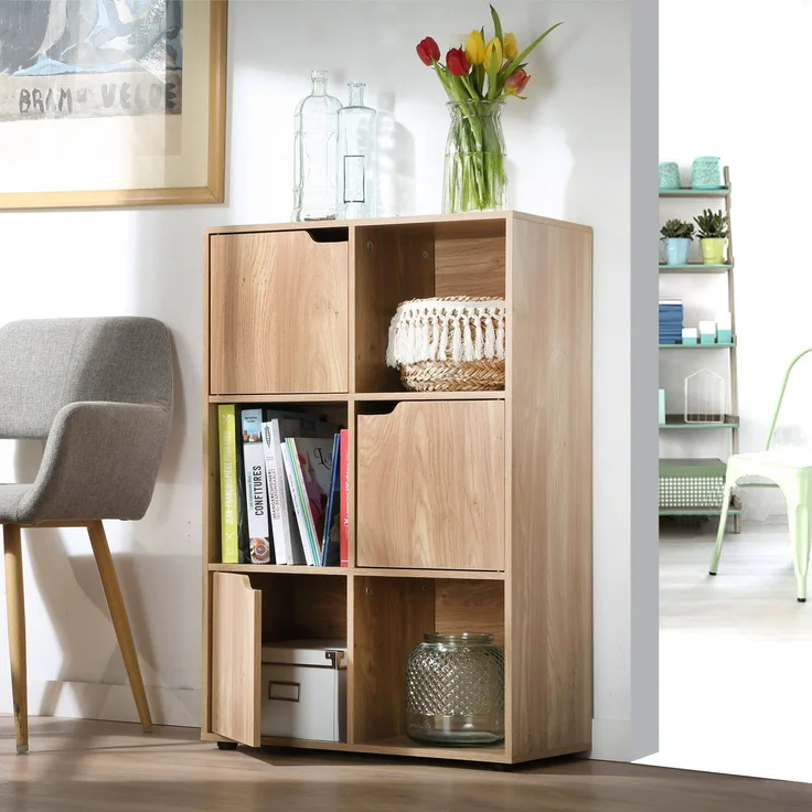 Casâme Möbelstück mit 6 Fächern und drei Türen - L60 cm - Holz – Bild 2