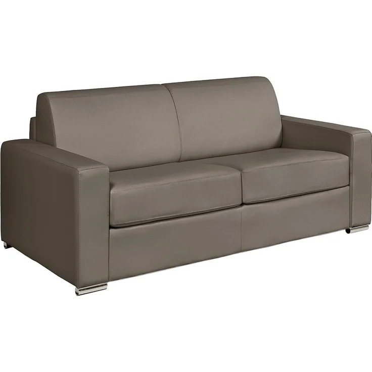 Vente-unique - CALITO - Schlafsofa - Plastik - Kunststoff (PVC), Metall - Taupe - 194 x 223 x 85 cm – Bild 4