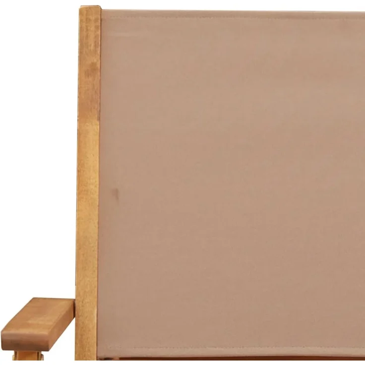 vidaXL Gartenstühle 4 Stk. Klappbar Taupe Stoff und Massivholz 3214580 – Bild 9