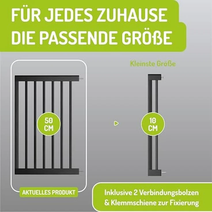 Schutzgitterverlängerungen Miko PEFC geprüftes Buchenholz von BOMI | Breite: 50 cm | Ansteckmodul aus Holz Buche| Links oder Rechts an das Klemmgitter angesteckt | Schnelle & Einfache Anbringung – Bild 3