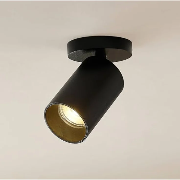 Arcchio Wandstrahler, Deckenstrahler aus schwarzem Aluminium, 350° drehbar, 90° schwenkbar, 1x GU10 ohne Leuchtmittel – Bild 2