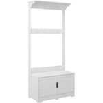 Garderobe Lysa Weiß 80 x 180 cm mit 2 Türen Vicco