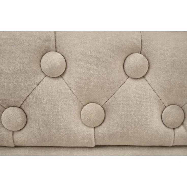 riess-ambiente Sessel CHESTERFIELD 110cm champagner (Einzelartikel, 1-St), Wohnzimmer · Samt · mit Armlehne · Federkern – Bild 6