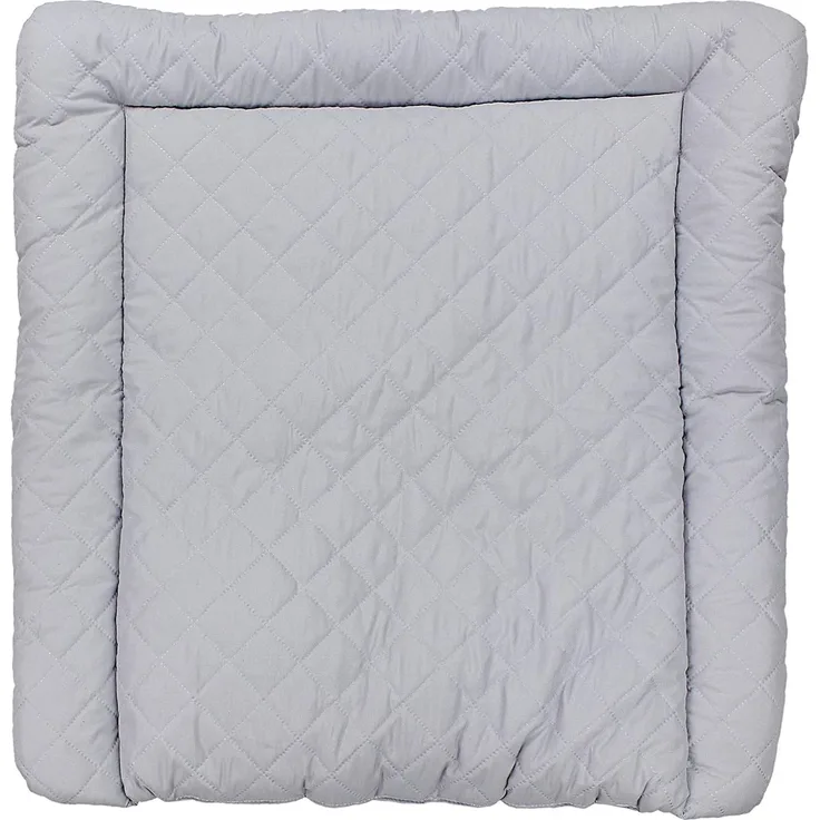 TupTam Baby Wickeltischauflage mit Baumwollbezug Gemustert, Farbe: Grau Gesteppt, Größe: 75x85 cm