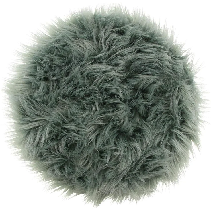 Sitzkissen "Aqua" Ø 35 cm, Dekofell, Kunstfell, Stuhlkissen – Bild 2