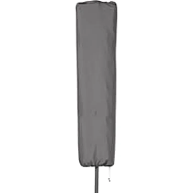 Leco Abdeckhaube Anthrazit für Rechteck-Doppelsonnenschirm 4,7 m x 2,7 m, wetterfestes Polyester mit Reißverschluss und Kordelzug