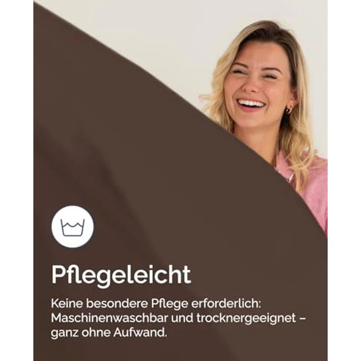 Spannbettlaken 80x200 cm Braun - 30cm (12") Tiefe Tasche - Premium Mikrofaser Spannbetttuch - Weich, Knitter- und Bügelfrei - Atmungsaktiv, Hypoallergen und Oeko-TEX Standard 100 Zertifiziert – Bild 7