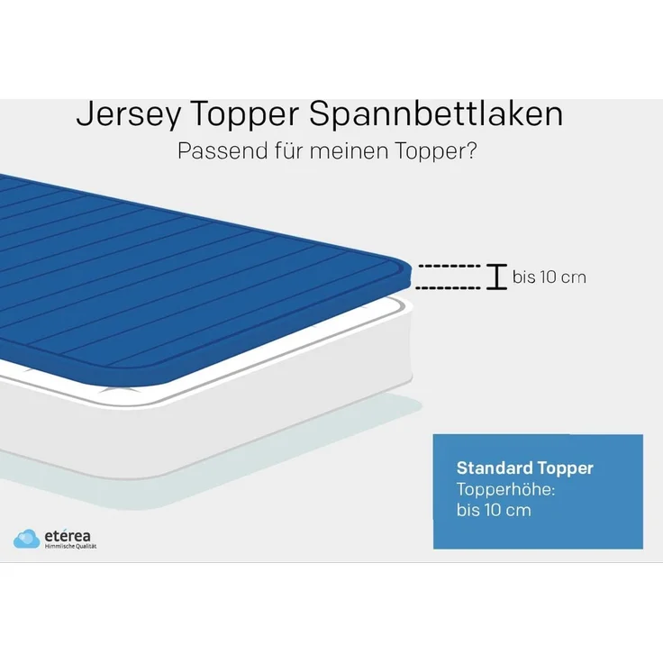 etérea Himmlische Qualität Spannbettlaken etérea Comfort Jersey Topper Spannbettlaken, Jersey, Gummizug: rundum, (1 Stück) – Bild 8