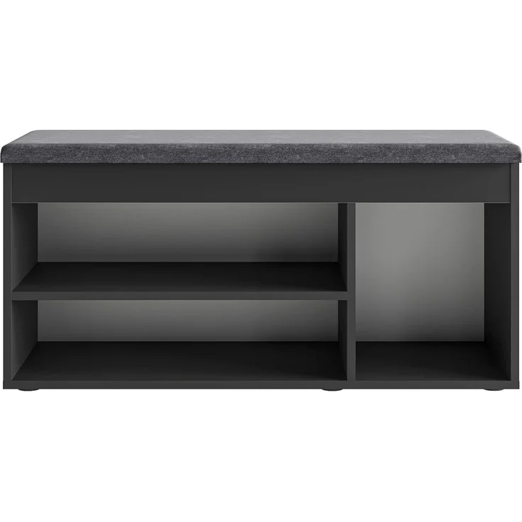 KOMTO Schuhbank Mit Sitzfläche Schuhregal Bank mit Stauraum Schuhschrank mit Sitzbank, für 6 bis 8 Paar, Spanplatte, Sofia 100 x 48 x 32 cm – Bild 5