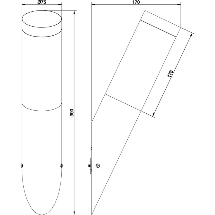 Moderne LED Außenwandleuchte aus Edelstahl in Silber, Höhe 39cm – Bild 10